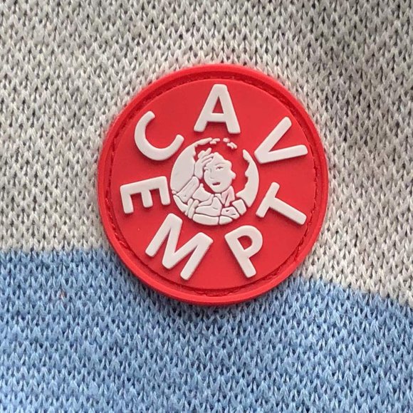 Cavermpt Blue Long Sleeve Smiley Loose Knit Sweater - Picture 5 of 15